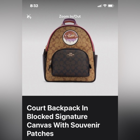 Court Backpack In Blocked Signature Canvas With Souvenir
Patches - Picture 7 of 8